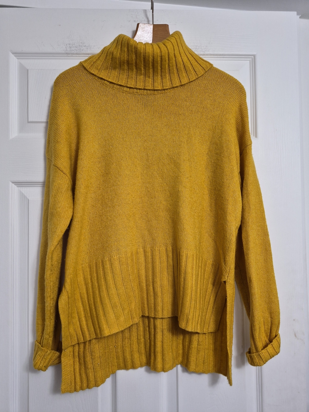 Rachel Zoe Mustard Ribbed Turtleneck Sweater